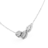 Round Cut Sterling Silver Three Stone Necklace