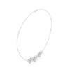 Moissanite Sterling Silver Cluster Necklace