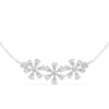 Moissanite Sterling Silver Cluster Necklace