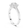 1 Carat Round Cut Sterling Silver Halo Ring